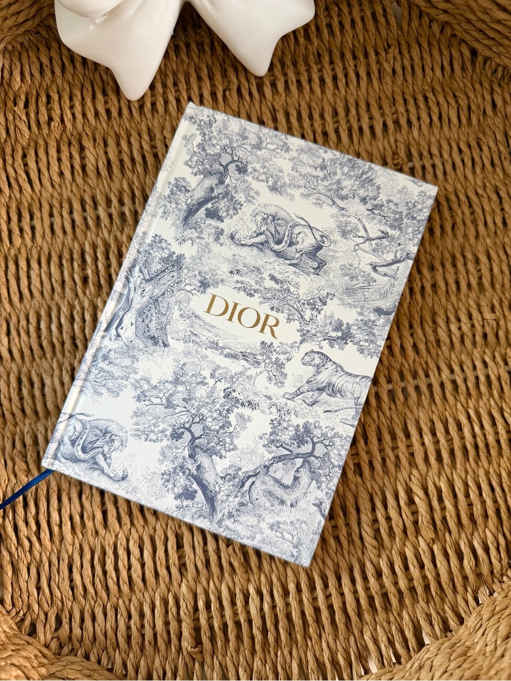 Dior notebook Blue, White & Gold Toile Hardcover Journal